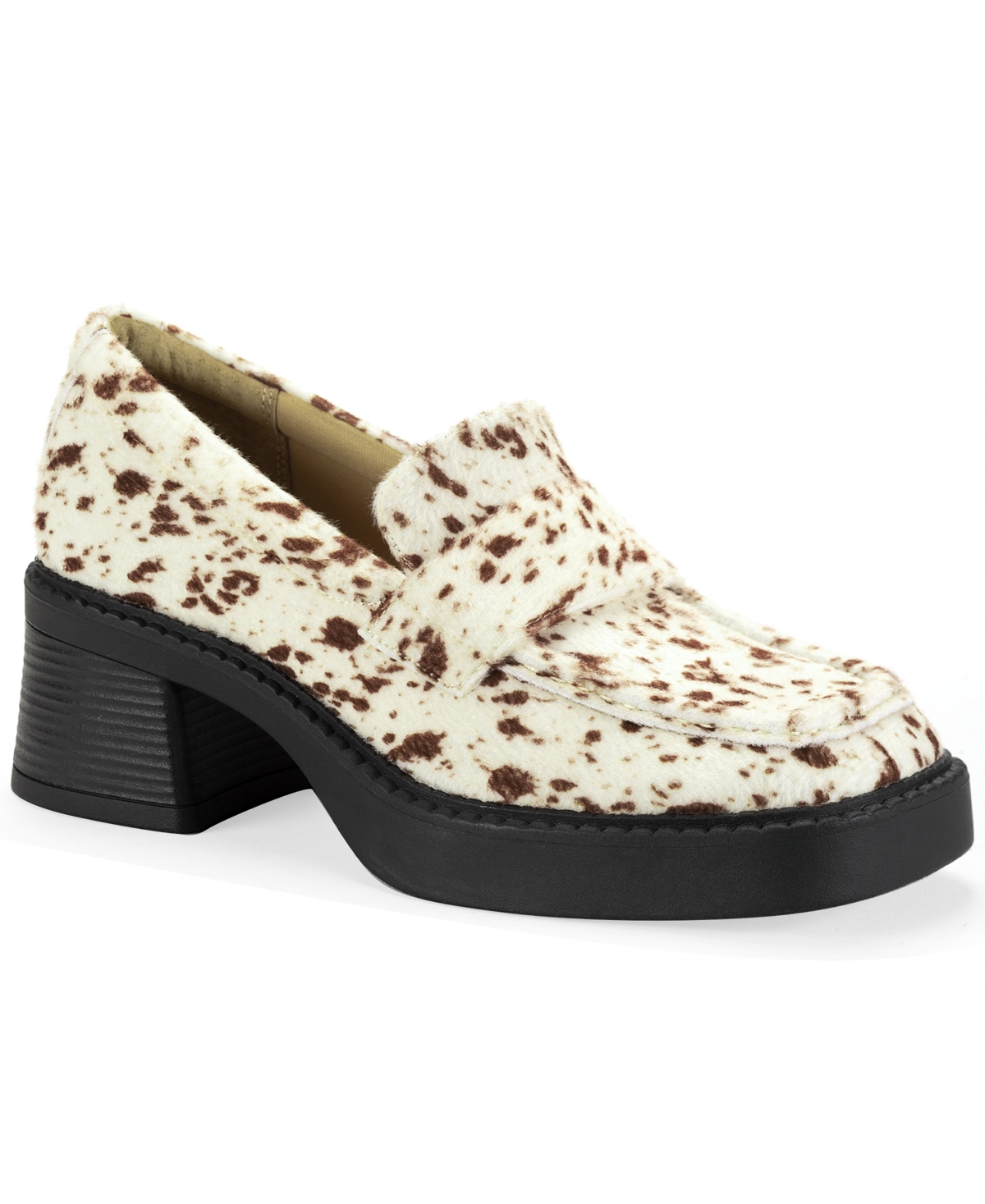 Wild Pair Women's Meigann Block Heel Loafers, Macy's Exclusive In Brown