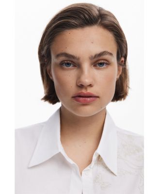 Women's Plain shirt with embroidery