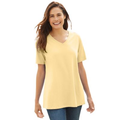 Plus Size Within Perfect Short-Sleeve V-Neck Tee