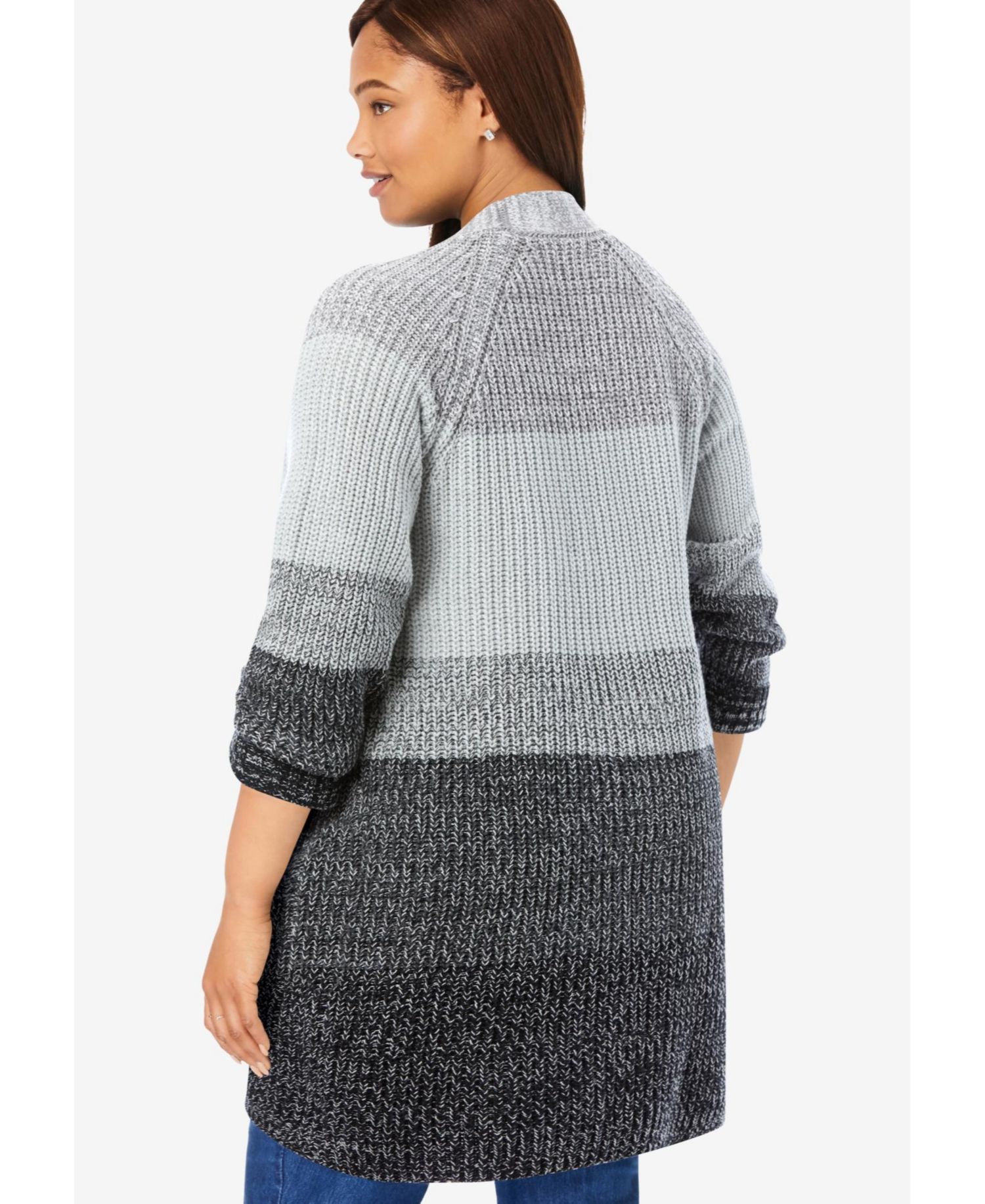 Women's Within Ombre Shaker Cardigan Sweater