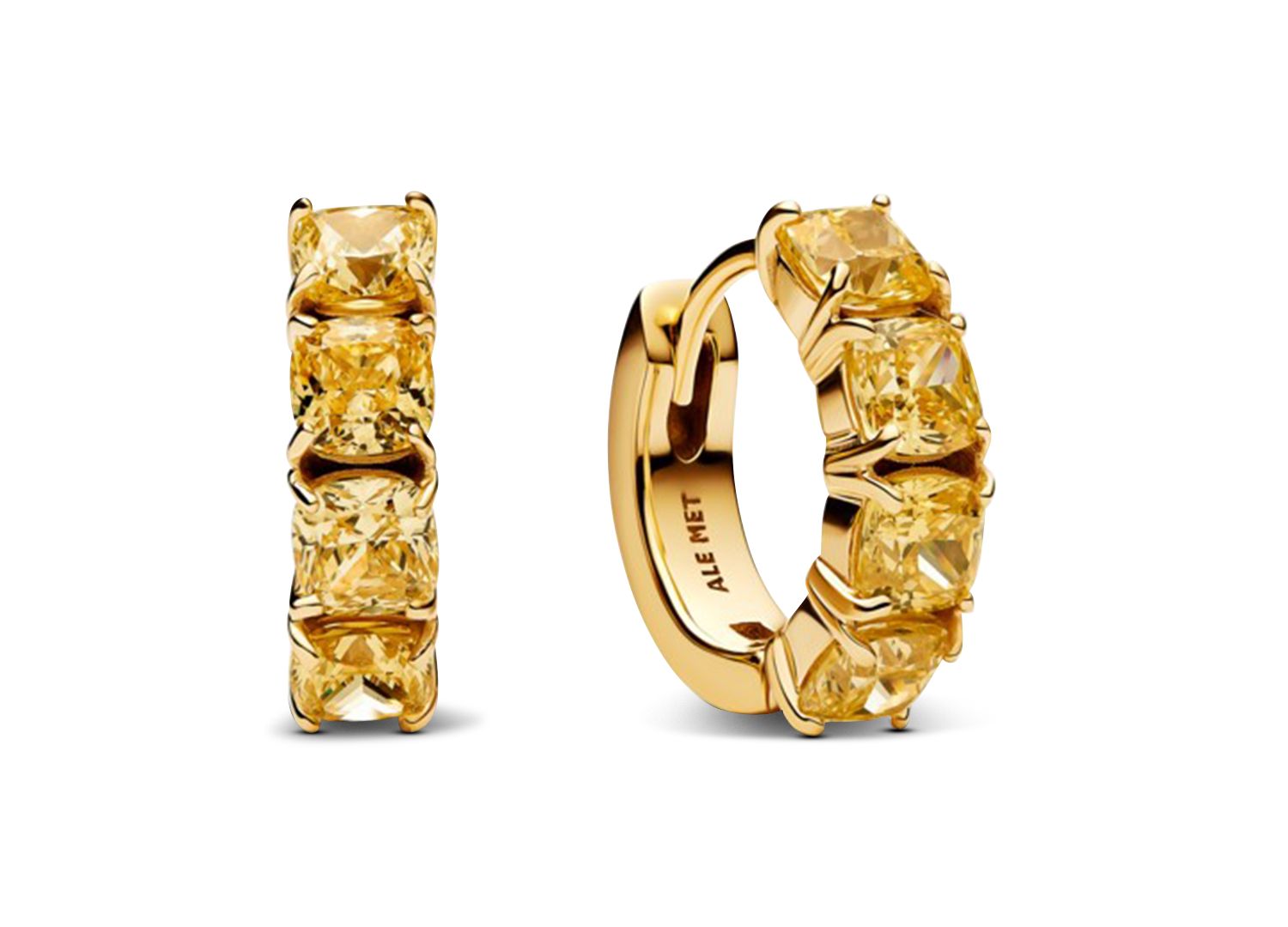 Yellow Hoop Earrings