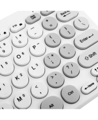 Wireless Keyboard And Mouse White Combo, 2.4G Wireless Keyboard And Mouse Set, Slim Design, Quiet Typing, Long Battery Life 2607124