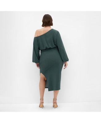 Plus Size Alysia Tie Front Midi Dress