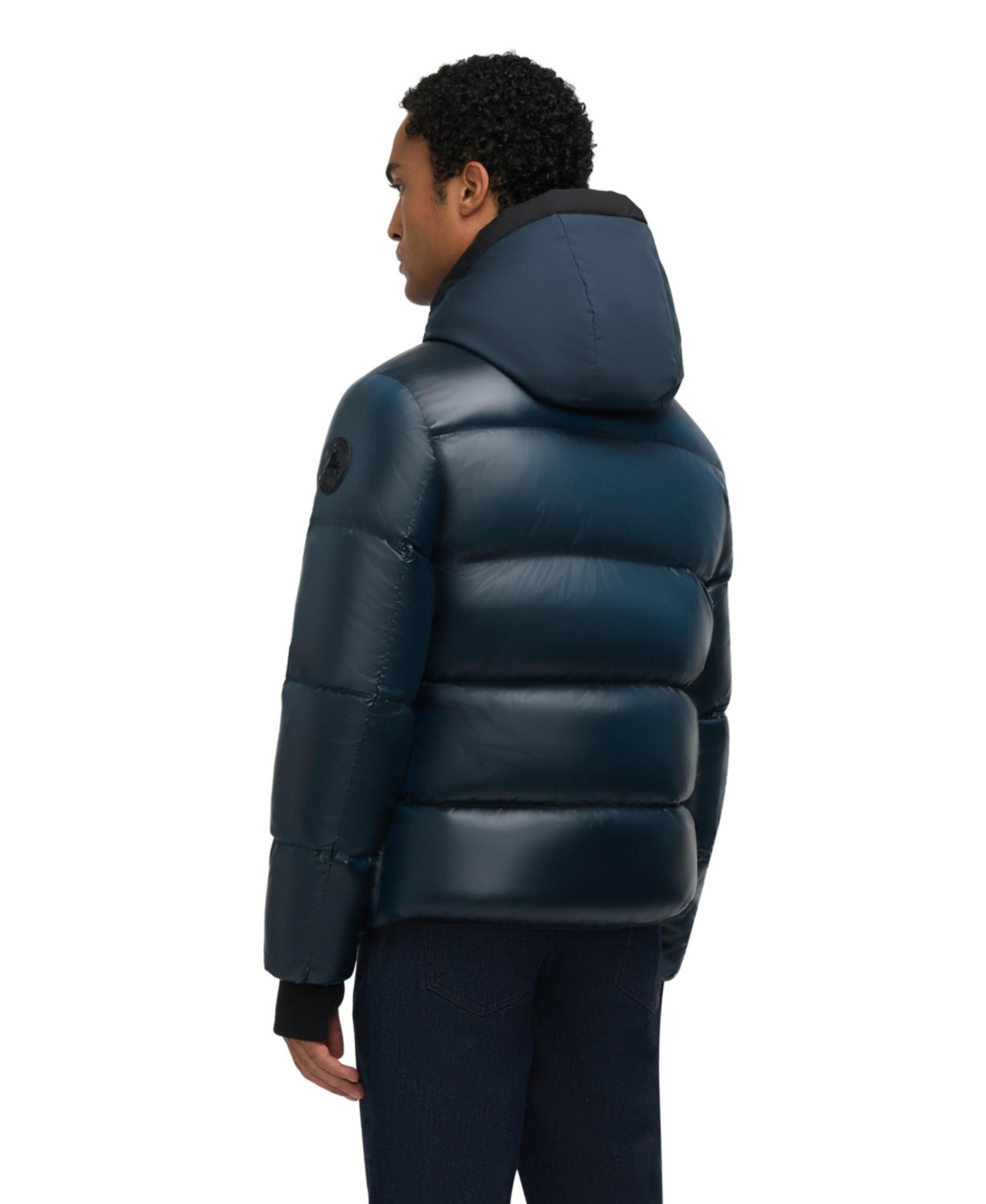 Pajar Men's Rikuto Boxy Channel Quilted Puffer With Fixed Hood In Animal Print