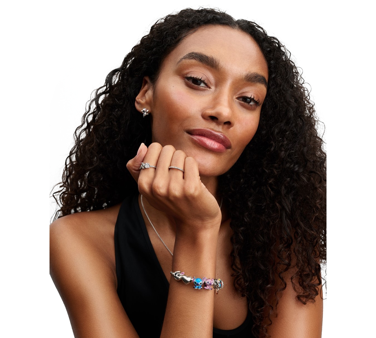 Pandora Disney Stitch Stone Ring In Silver