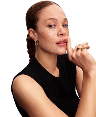 Rippled 14K Gold Plated Band Ring