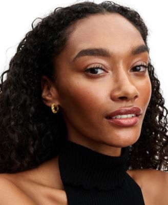 Yellow Huggie Earrings