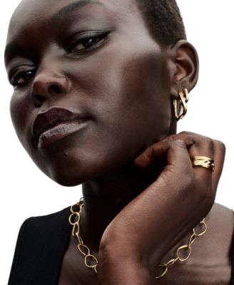 Twisted Triangle Small Hoop Earrings