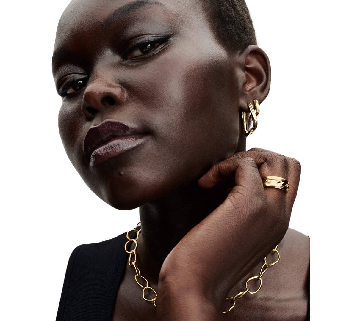 Pandora Twisted Triangle Small Hoop Earrings In Gold