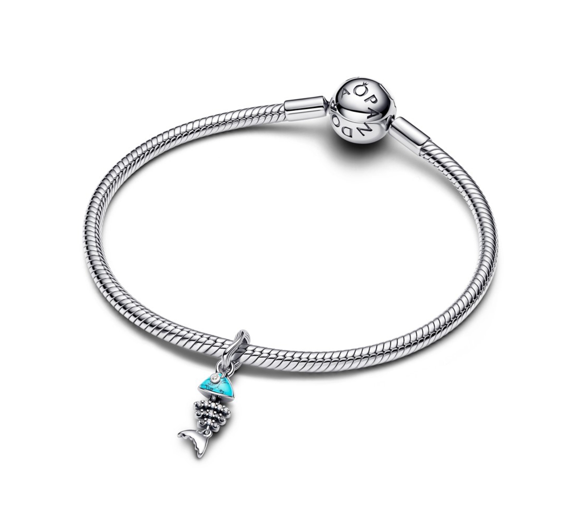 Pandora Turquoise Fishbone Dangle Charms In Metallic