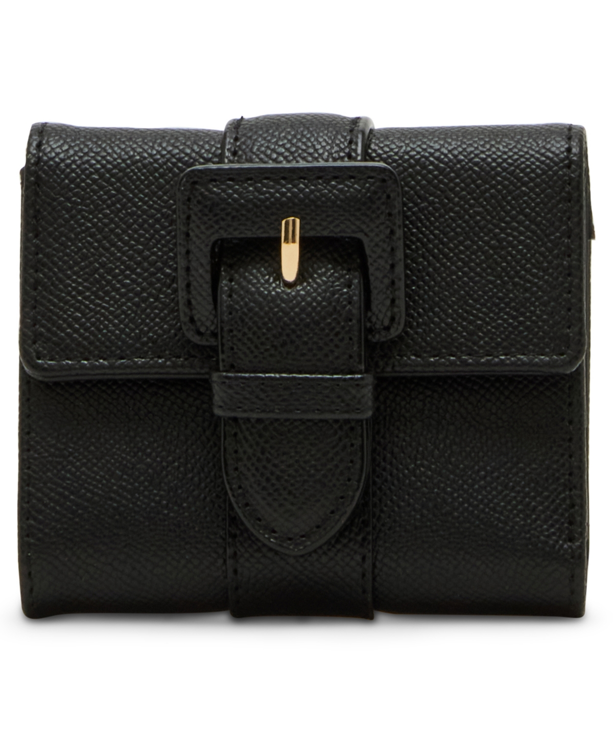 Anne Klein Covered Buckle Flap Wallet Gift Set In Black