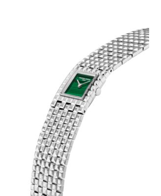 Women's Manchette Silver-Tone Stainless Steel Bracelet Watch, 25.7mm