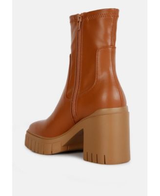 kokum faux leather platform boots