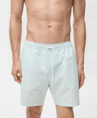 Men's Seersucker Swimming Trunks
