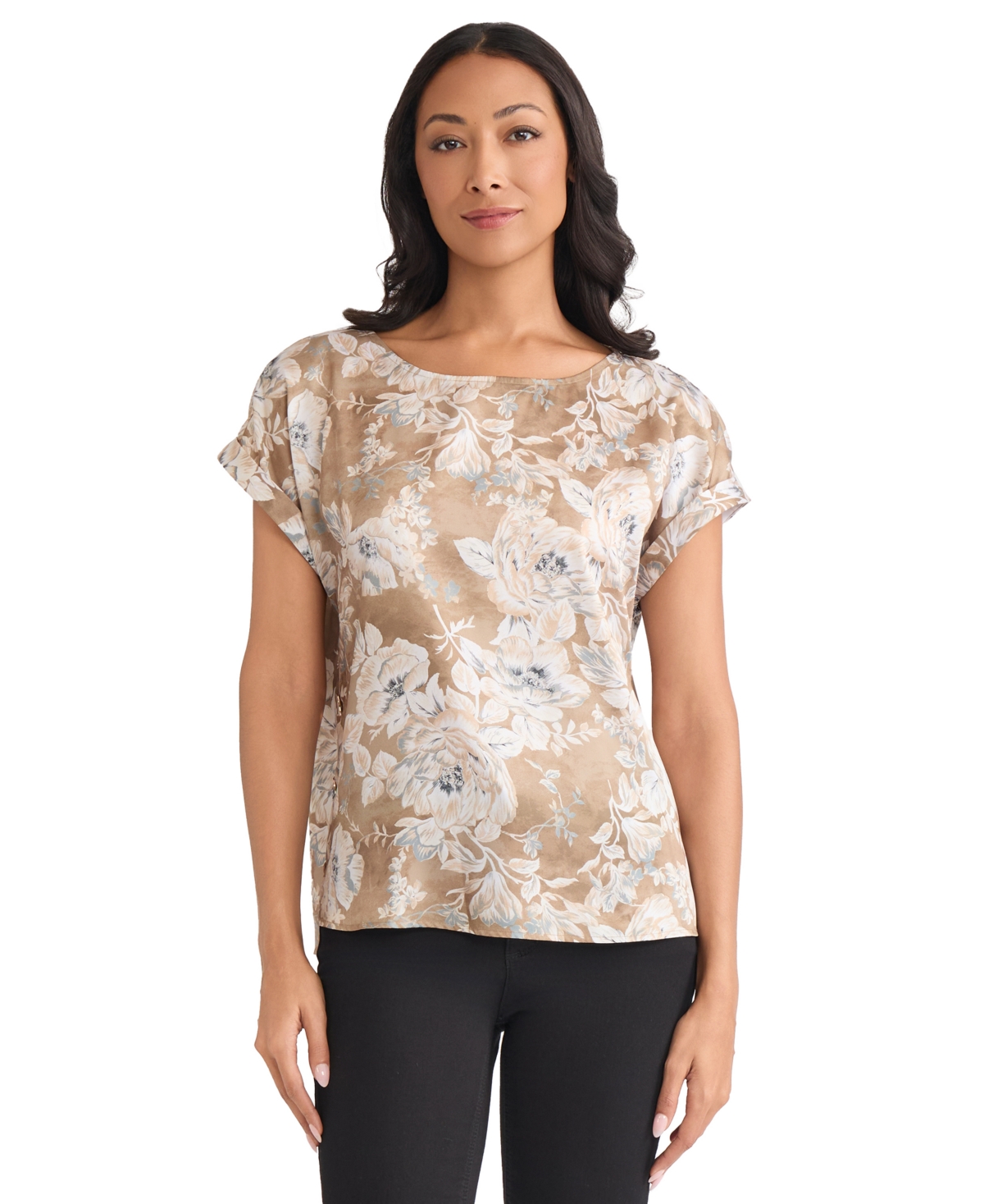 Jones New York Women's Button Detail Top