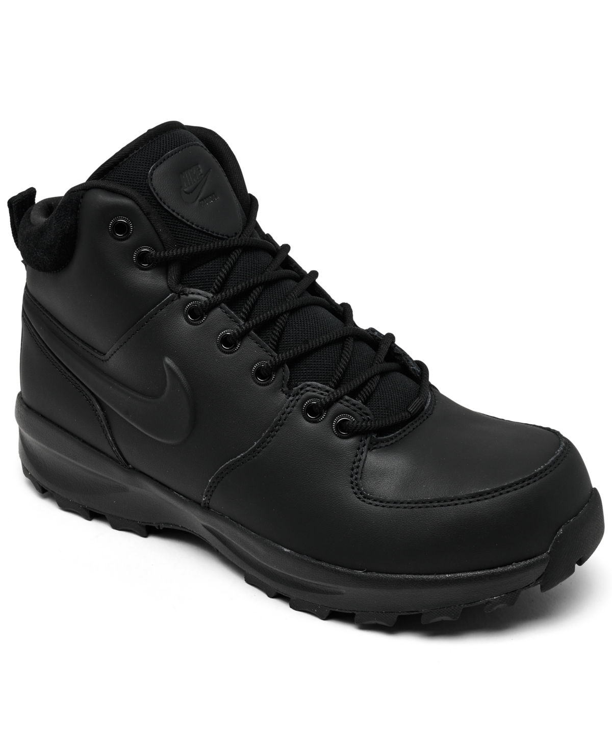 Nike Men's Manoa Leather Boots From Finish Line In Black