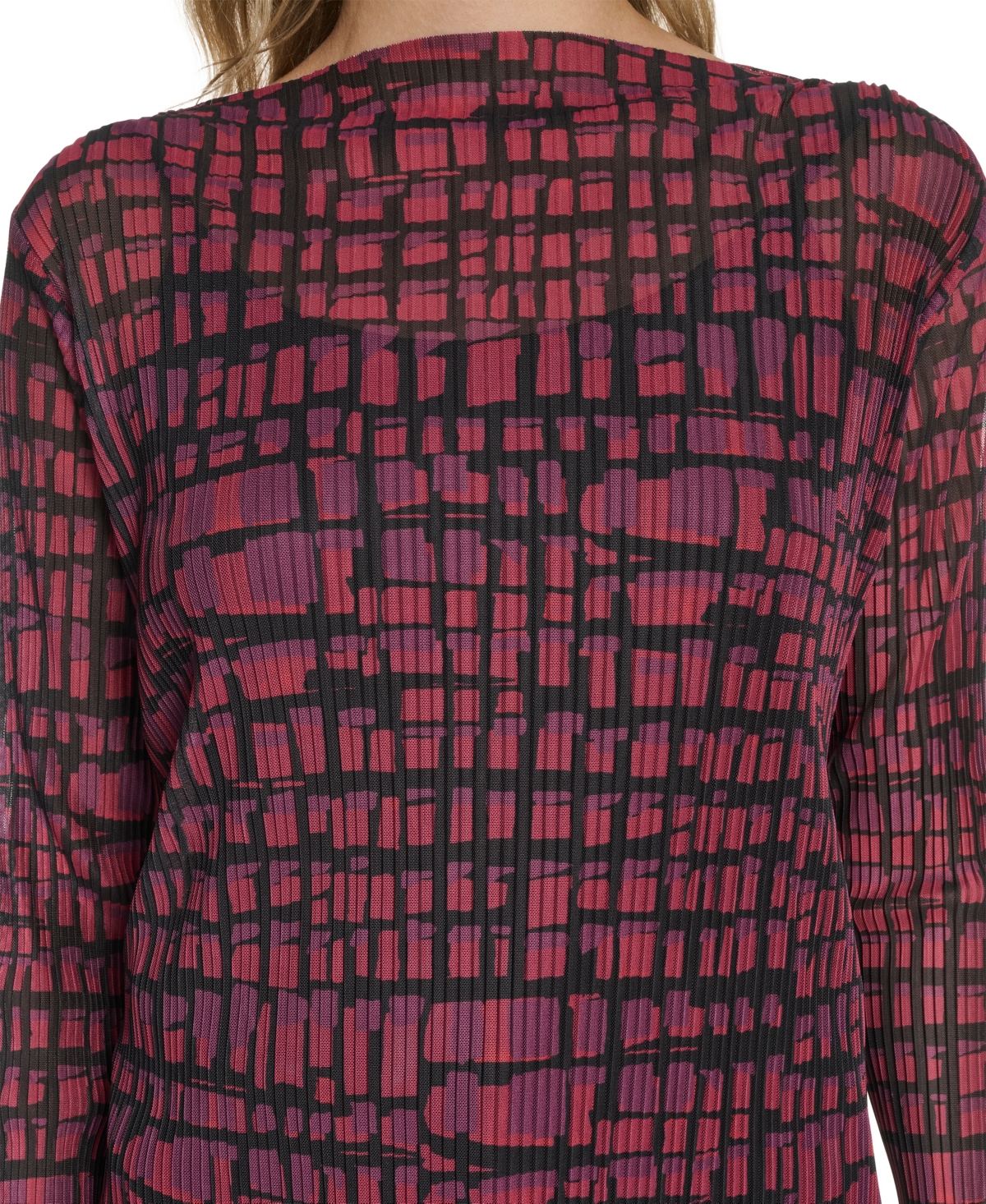 Calvin Klein Petite Printed Long Sleeve Top