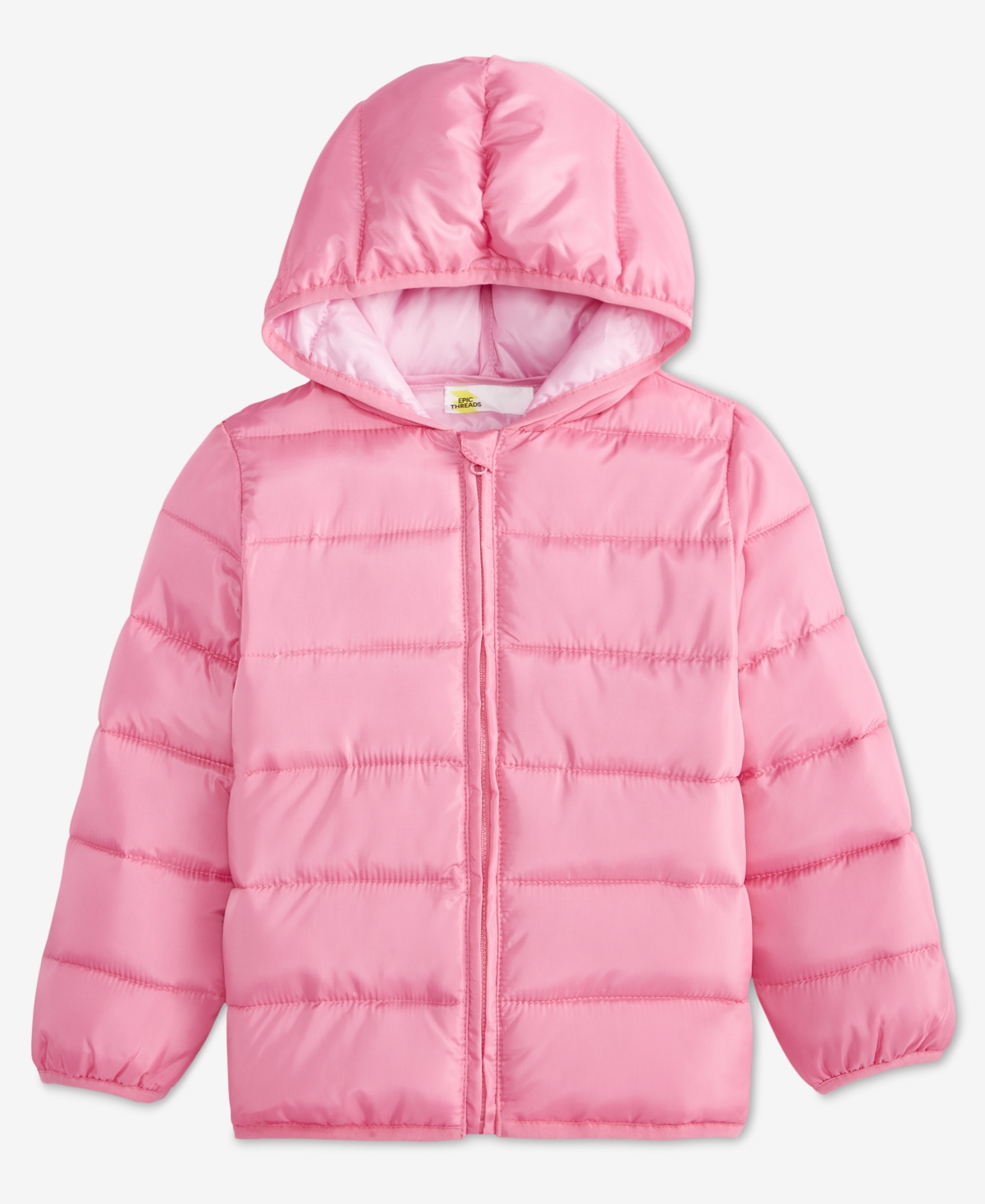 Epic Threads Girls Toddler 2t-4t Long-sleeve Puffer Jacket, Macy's Exclusive In Pink