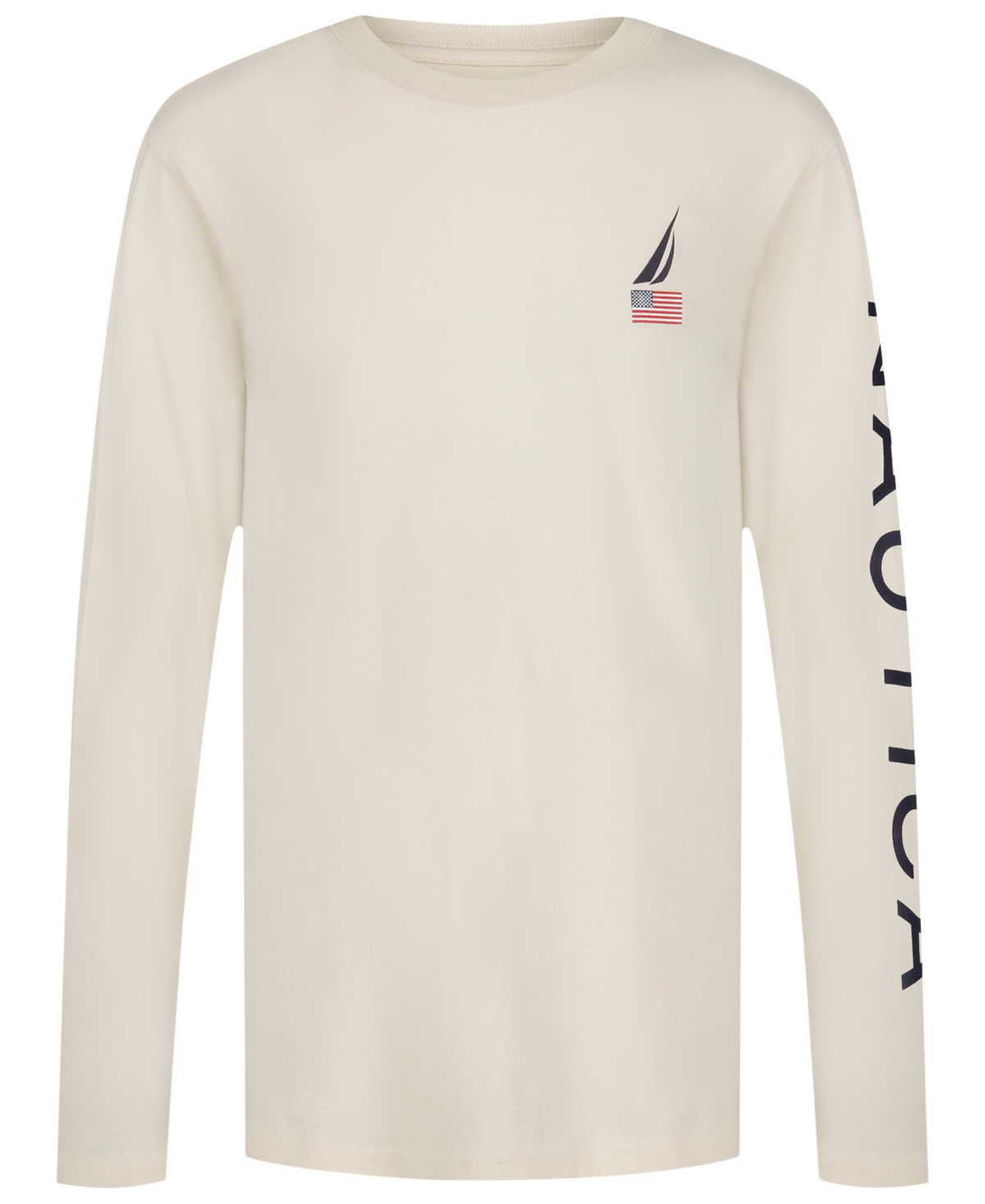 Nautica Boys 8-20 Usa J-class Long Printed Sleeve T-shirt In Neutral