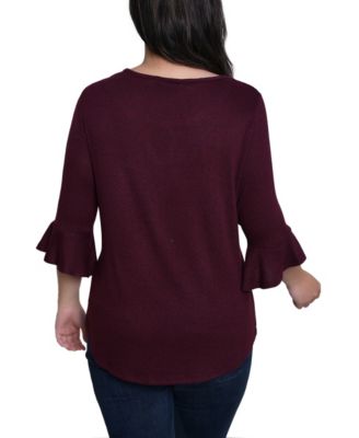 Women's 3/4 Bell Sleeve Pullover Top