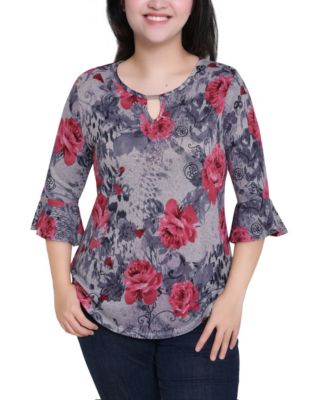 Women's 3/4 Bell Sleeve Pullover Top