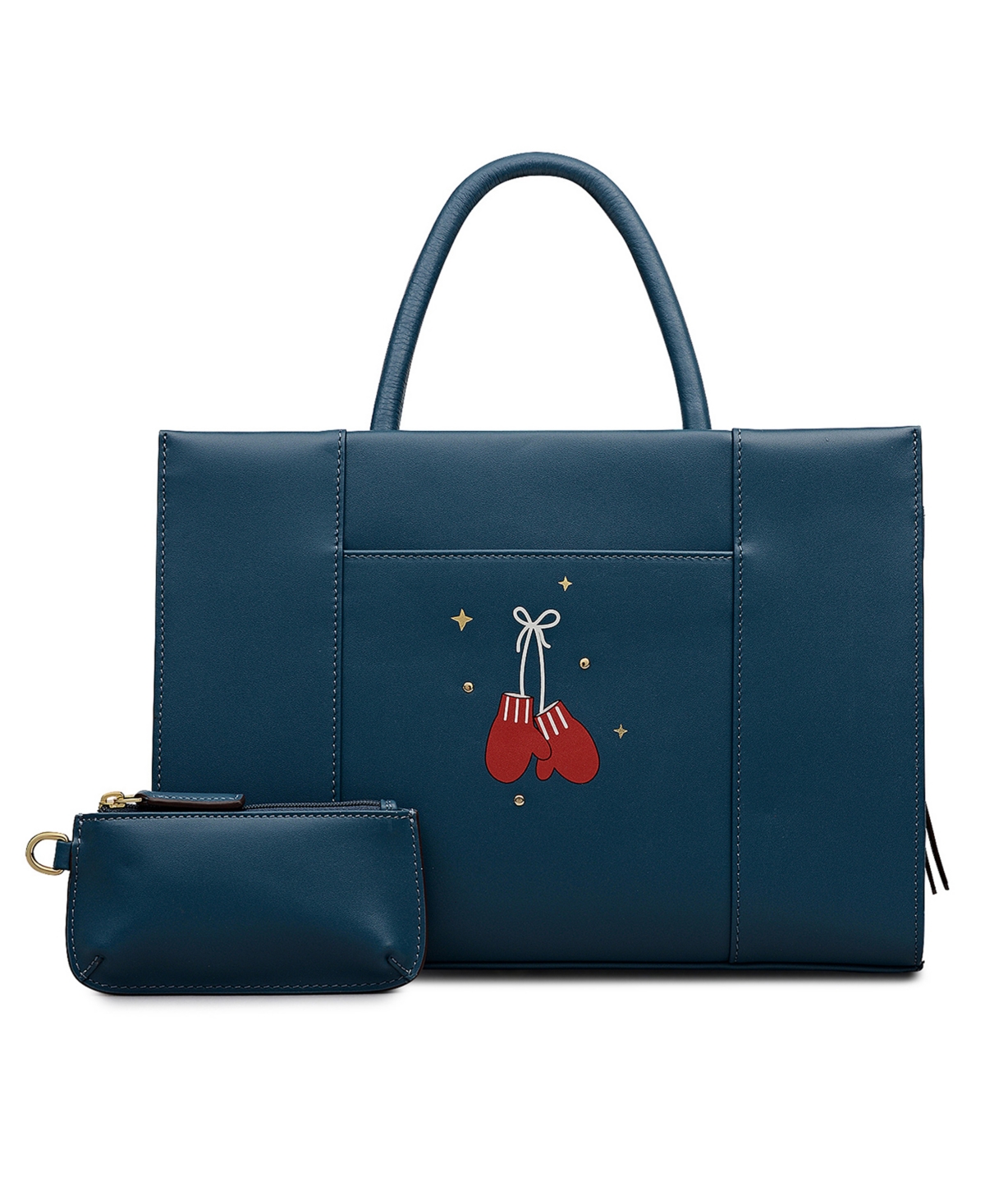 Radley London An Ice Day Medium Leather Ziptop Satchel In Blue