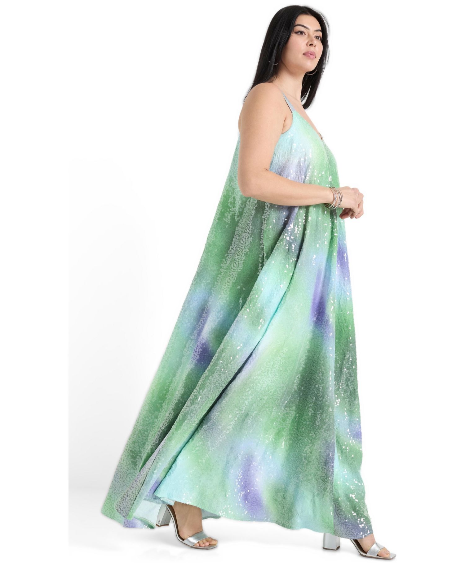 Women's June + Vie Sequin Swing Maxi Dress