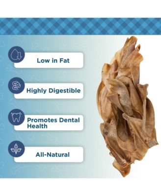 Natural Cow Ears Dog Chews – 10 Count Bag – All-Natural, Single-Ingredient, Long-Lasting Dog Chews – Supports Dental Health