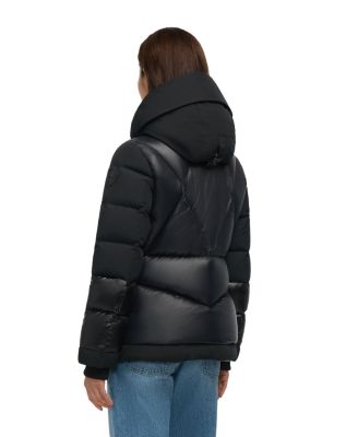 Women's Vega Mixed Media Puffer Jacket with Removable Hood