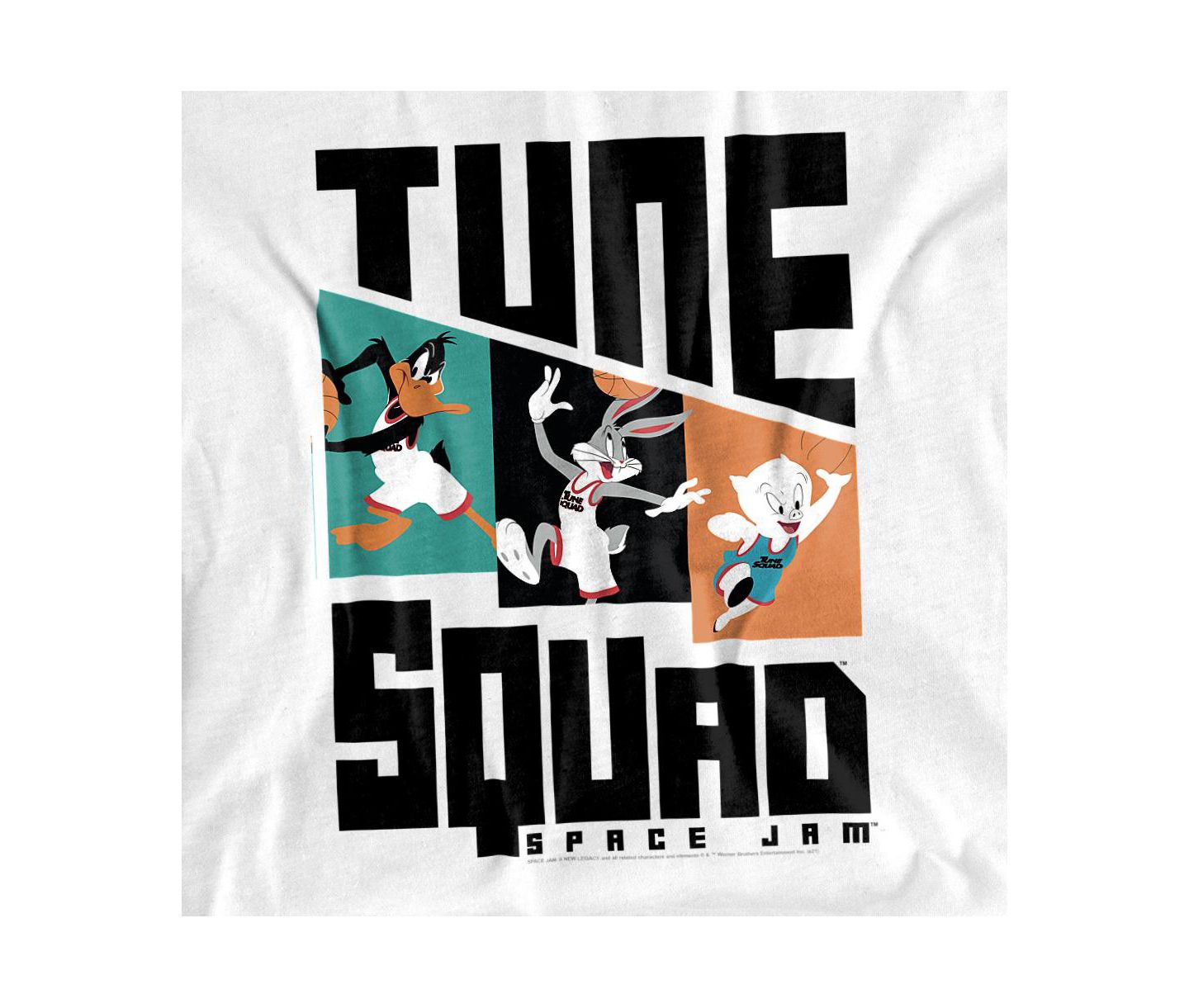 Мужская футболка Space Jam A New Legacy Tune Squad Pattern Characters T, цвет: Белый — фото 3