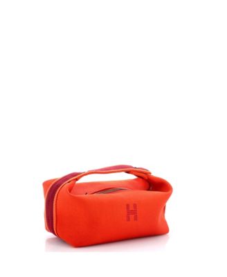 Pre-Owned HERMES PM Bride-A-Brac Travel Case Toile