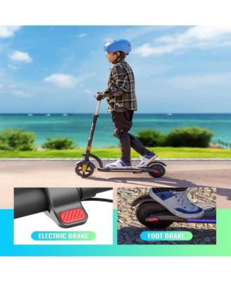 Kids' 180W Electric Scooter-LED Display, Adjustable Speed & Height, 25.2Vdc 1A Power, 10 Mph Speed (50Hz/60Hz Compatible) | Colorful Lights Included, Ideal Gift for Kids.