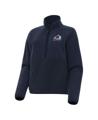 Women's Navy Colorado Avalanche Figure Half-Zip Pullover Sweatshirt