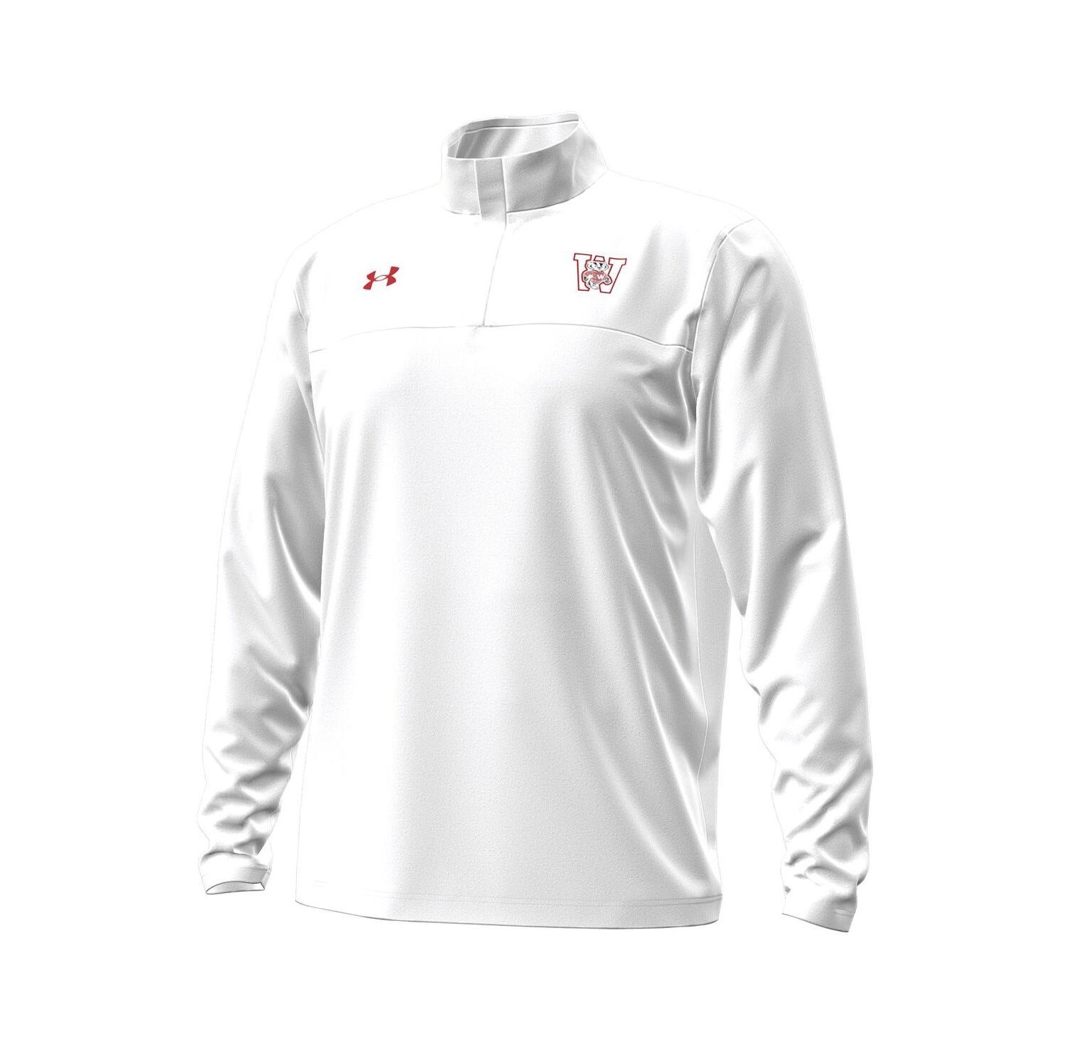 Men's White Wisconsin Badgers 1980 Throwback Game Quarter-Zip Sweatshirt