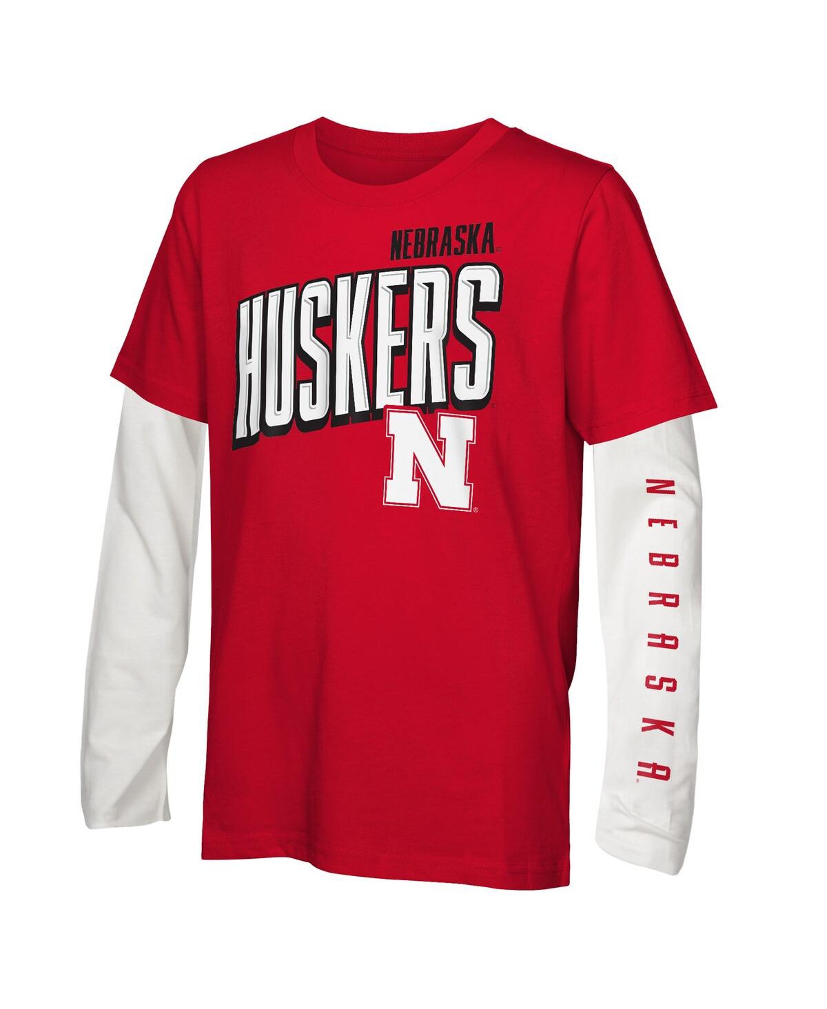 Outerstuff Preschool Nebraska Huskers Mix 3-in-1 Combo T-shirt Set In Red