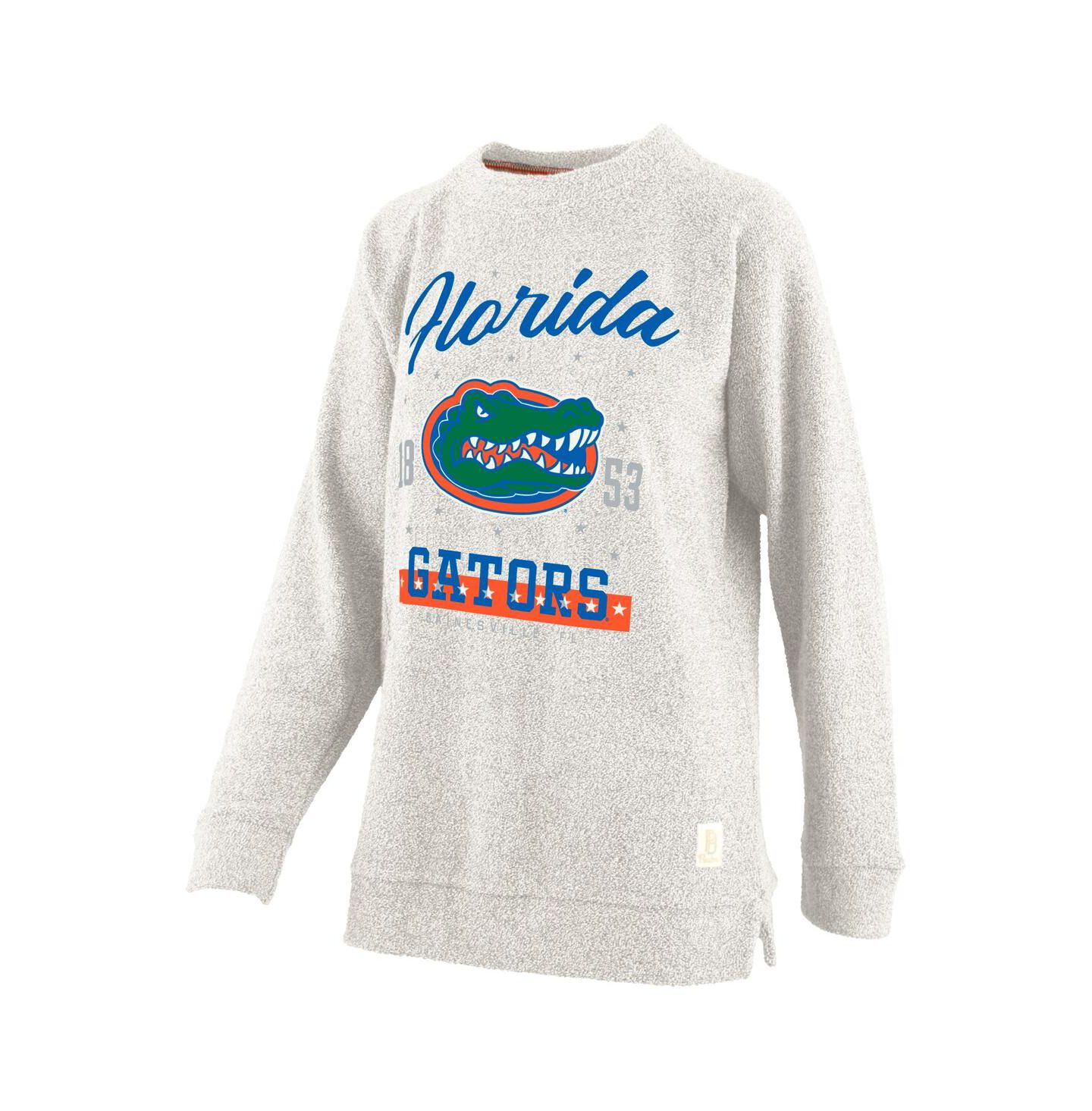 Женская толстовка Pressbox Oatmeal Florida Gators Plus Size Comfy Cairo Terry Pullover — фото 3