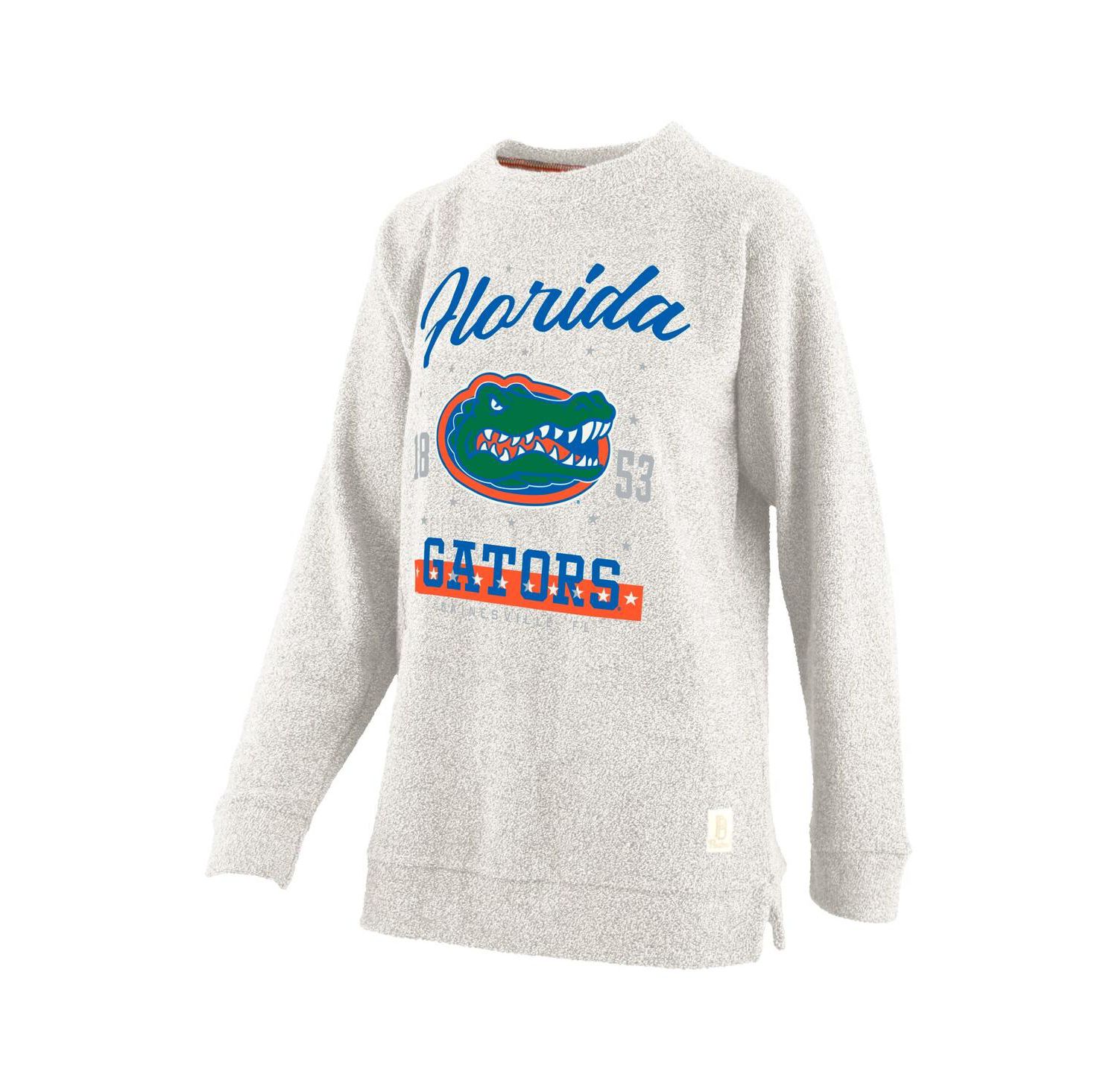 Women's Oatmeal Florida Gators Plus Size Comfy Cairo Terry Pullover Sweatshirt