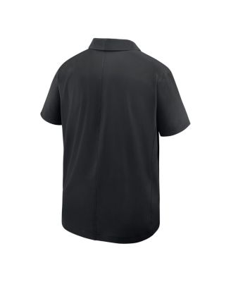 Men's Black Wake Forest Demon Deacons Woven Dri-FIT Polo Shirt