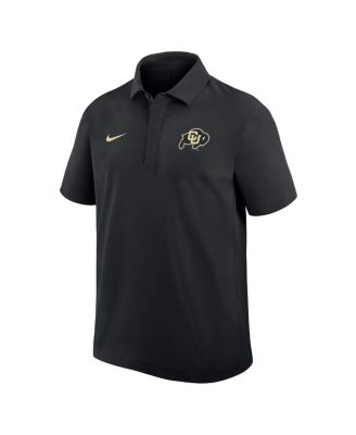 Men's Black Colorado Buffaloes Woven Dri-FIT Polo Shirt