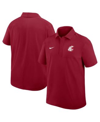 Nike - Men's Crimson Washington State Cougars Woven Dri-FIT Polo Shirt