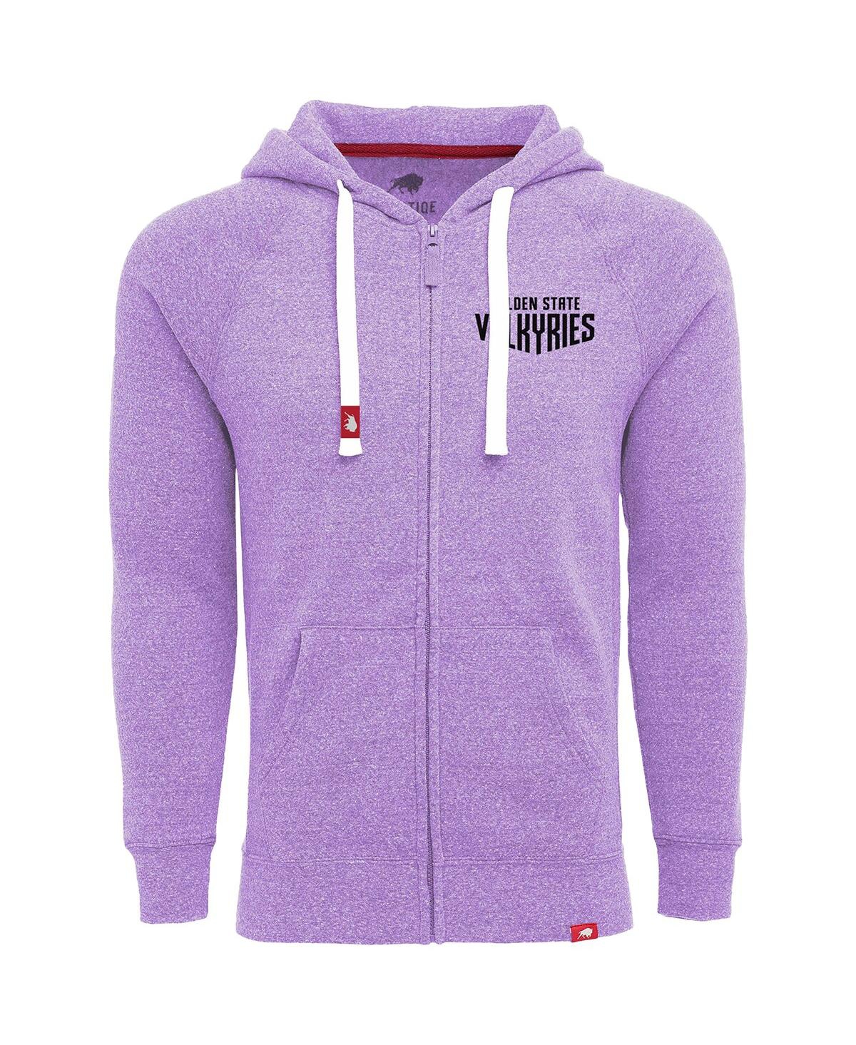 Sportiqe Men's and Women's Violet Golden State Valkyries Heywood Tri-Blend Raglan Full-Zip Hoodie