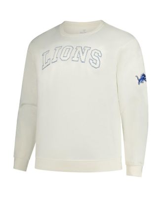 Men's Cream Detroit Lions Big Tall Fleece Sweatshirt