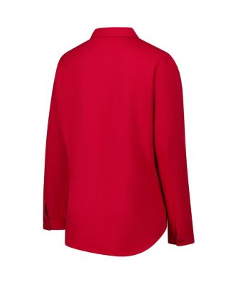 Women's Crimson Alabama Crimson Tide Plus Size Button-Up Shacket