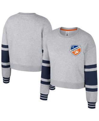 Stadium Essentials - Women's Heather Gray FC Cincinnati Scrimmage Cropped Pullover Sweatshirt
