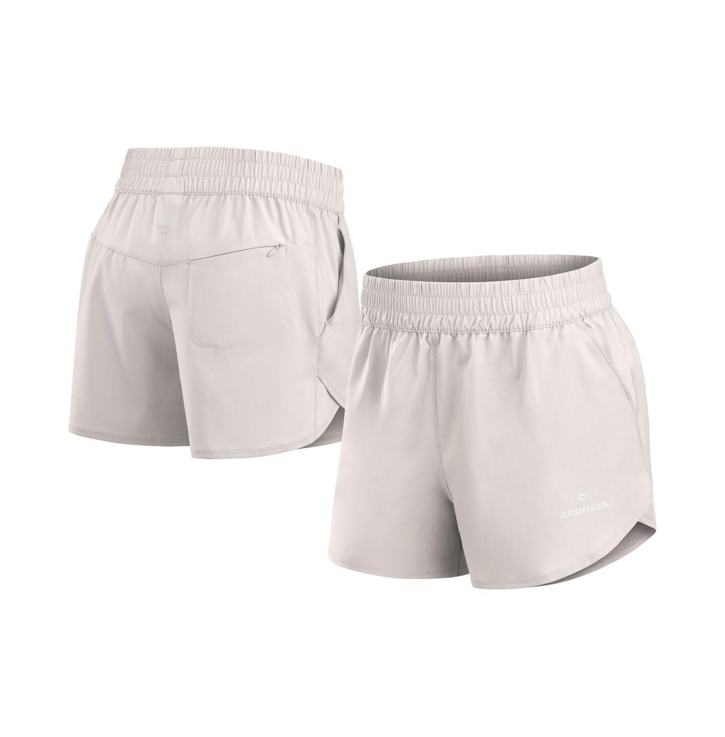 Женские шорты Fanatics White Georgia Bulldogs Studio Woven Vibe — фото 1