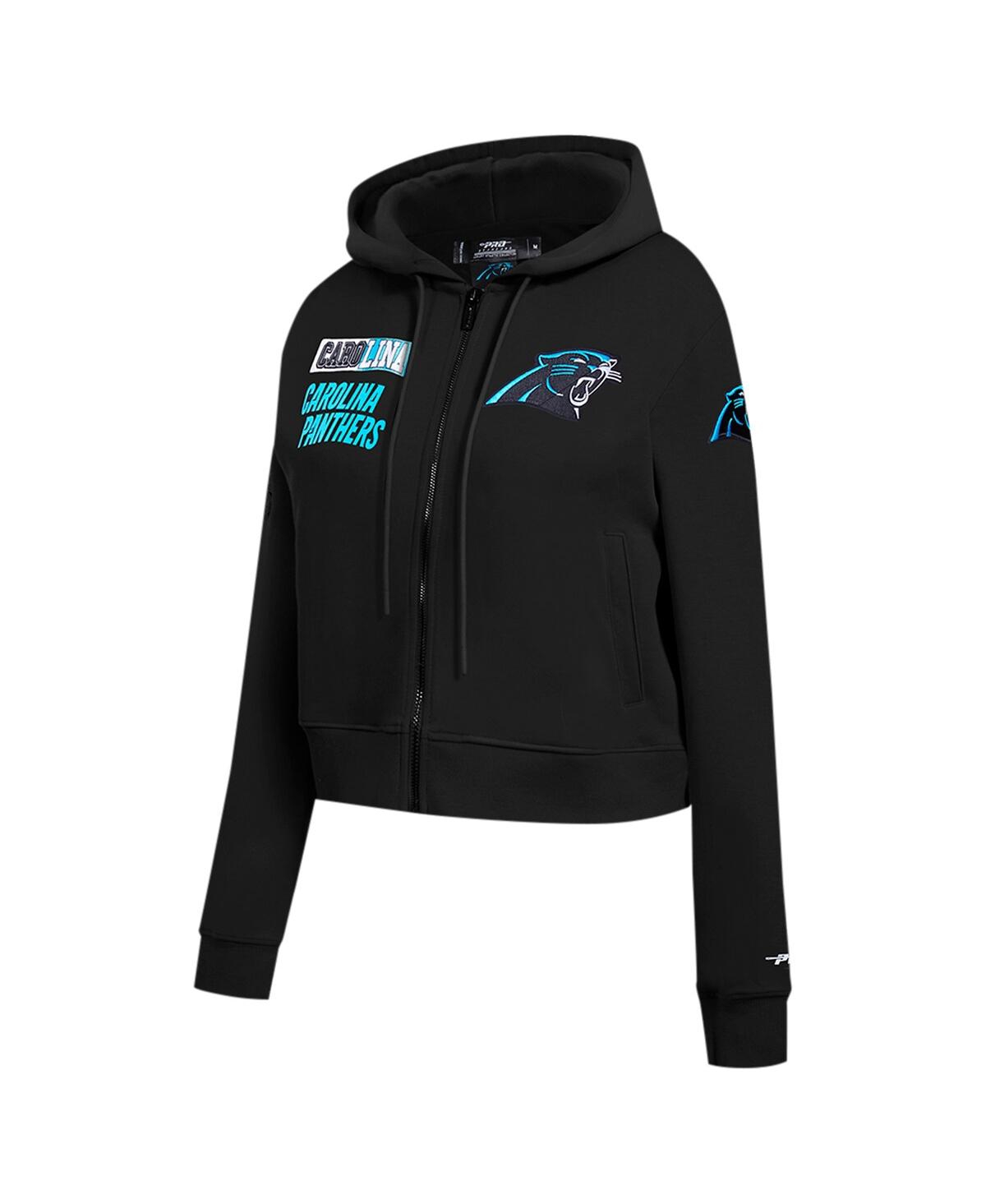 Pro Standard Women's Black Carolina Panthers Split Logo Full-zip Hoodie In Black