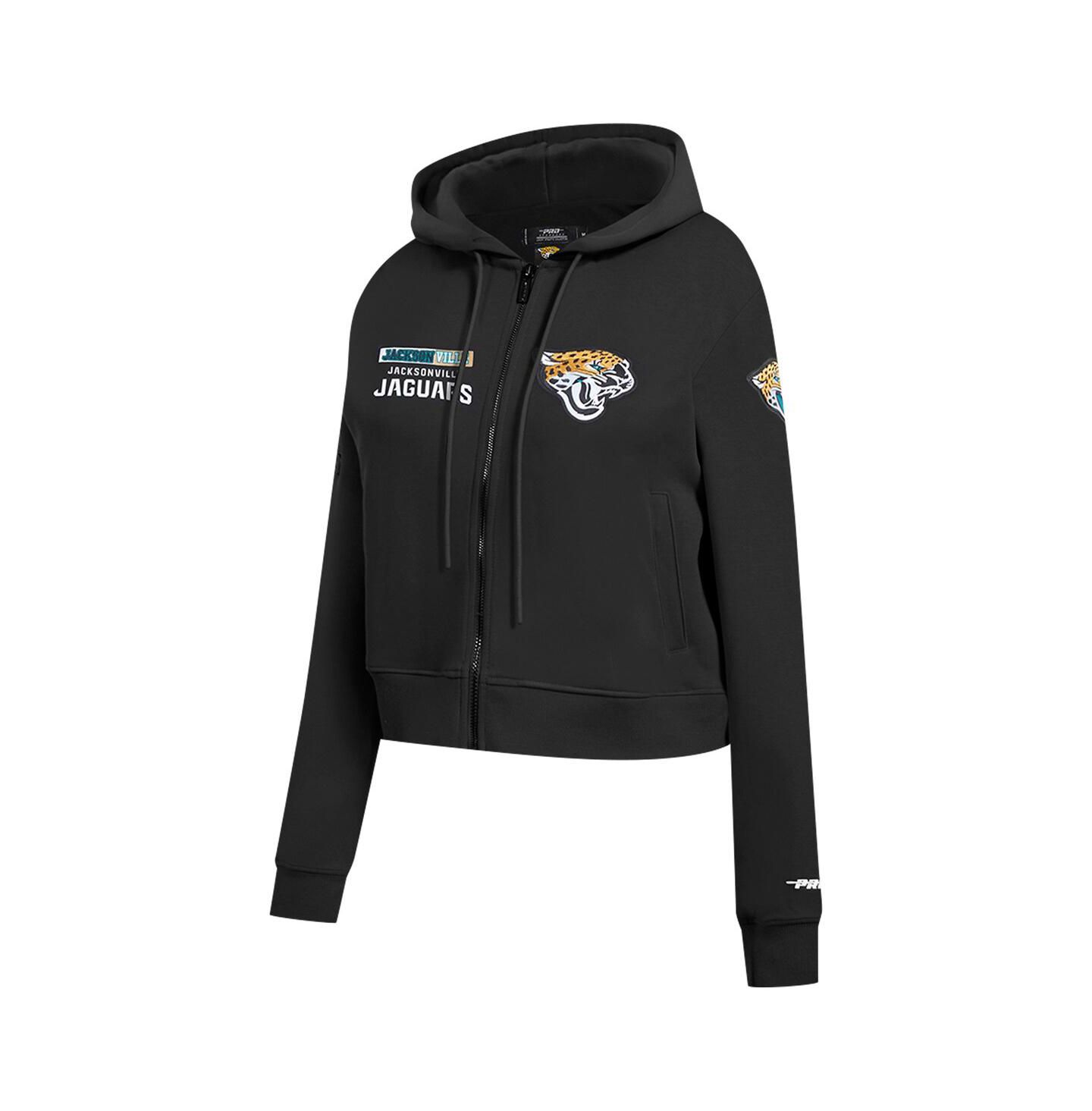 Женское худи Pro Standard Black Jacksonville Jaguars Split Logo Full-Zip — фото 5