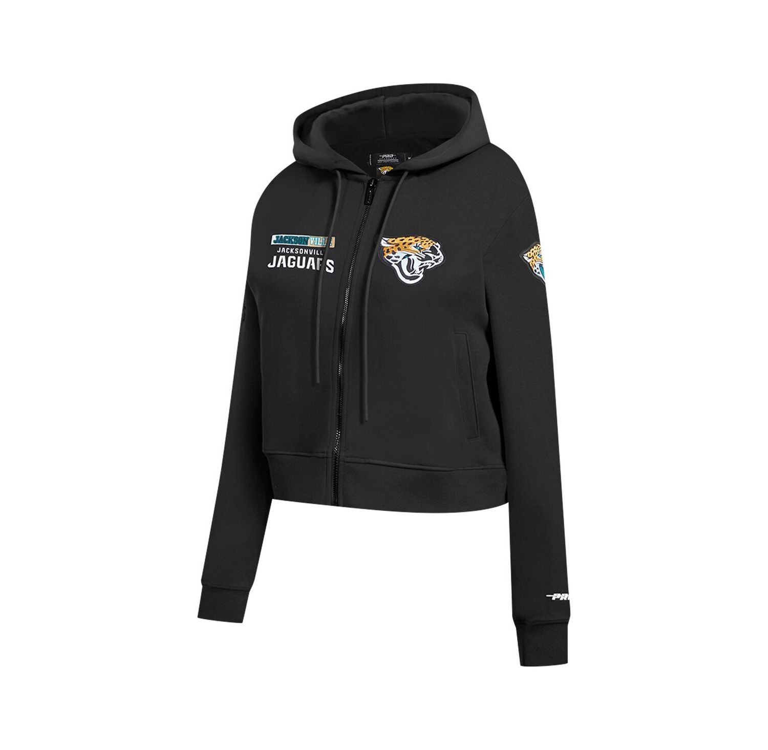 Women's Black Jacksonville Jaguars Split Logo Full-Zip Hoodie