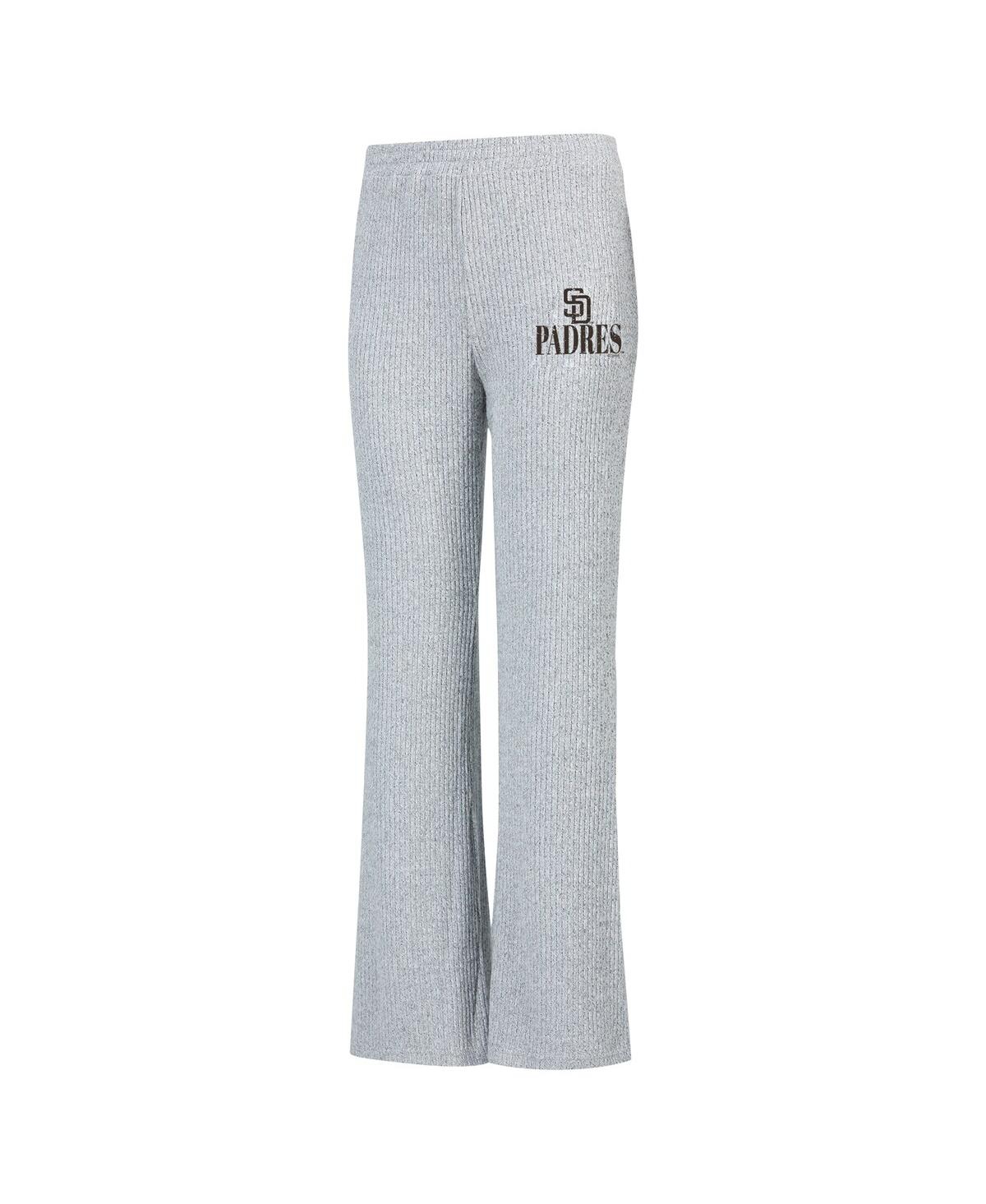 Concepts Sport Concept Sport Women's Gray San Diego Padres Juniper Rib Knit Flare Sleep Pants In Gray