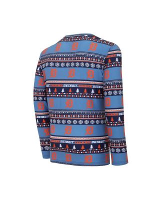 Concept Sport Men's Navy Detroit Tigers Knit Ugly Sweater Long Sleeve Top and Pants Set